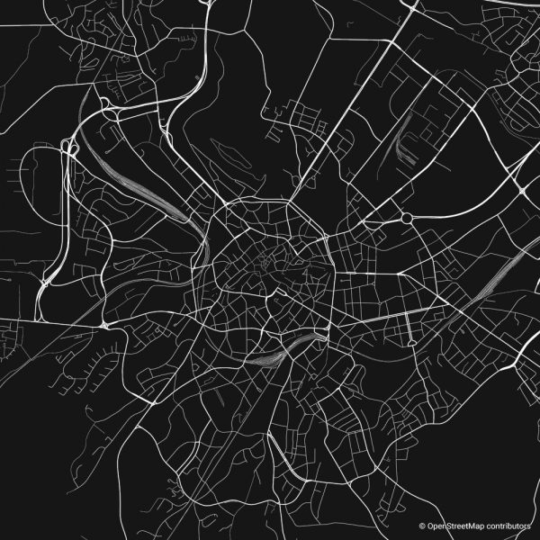 Schwarzplan Stadtplan Aachen