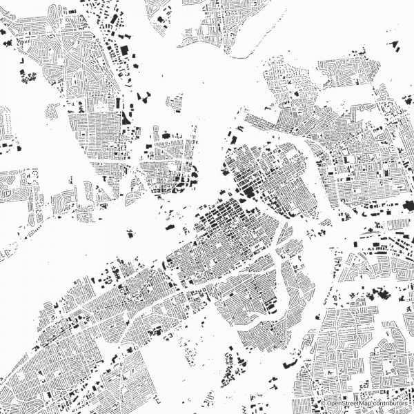Figure-ground diagram city map Schwarzplan Ottawa