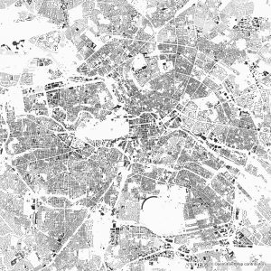 Figure-ground diagram city map Schwarzplan Berlin