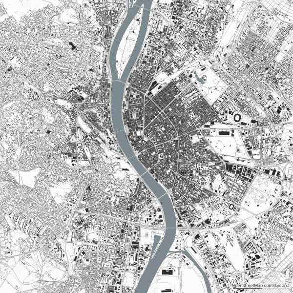 Budapest Figure-ground diagram Schwarzplan