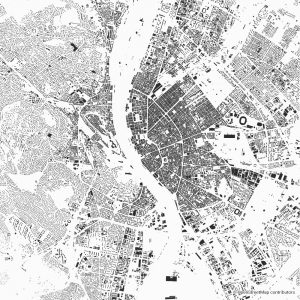 Budapest Figure-ground diagram Schwarzplan