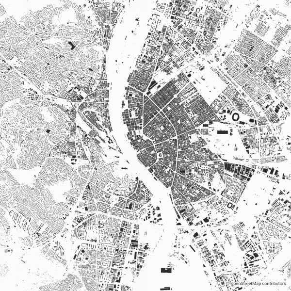 Budapest Figure-ground diagram Schwarzplan