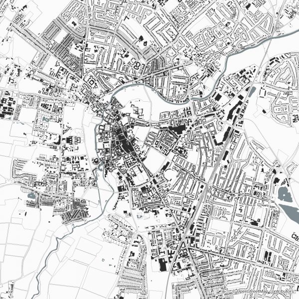 Cambridge Figure-ground diagram Schwarzplan