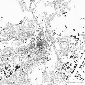 Chartres Figure-ground diagram Schwarzplan