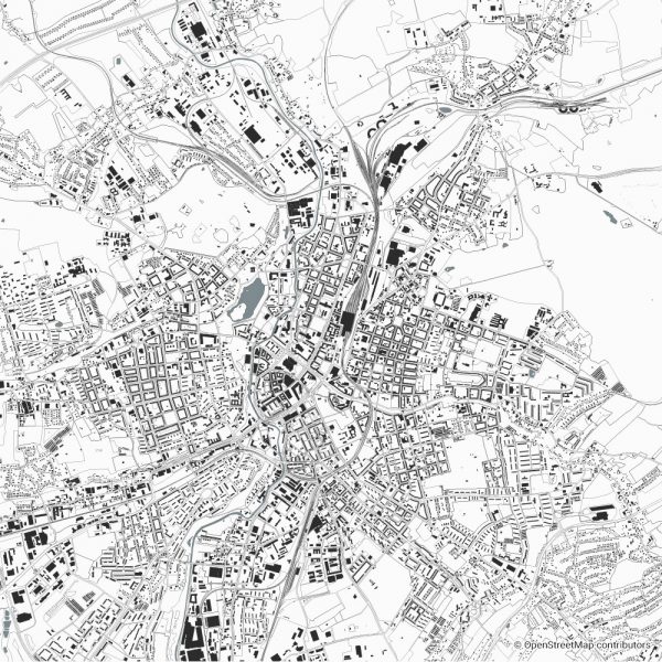 chemnitz Figure-ground diagram Schwarzplan