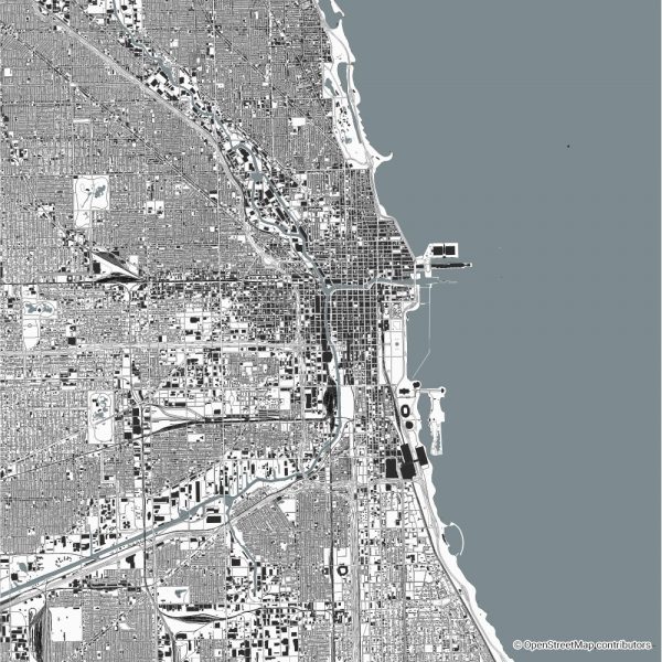 chicago Figure-ground diagram Schwarzplan