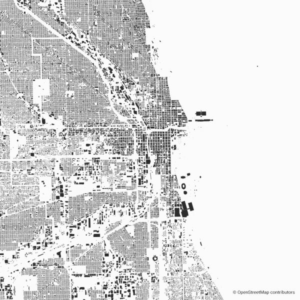 chicago Figure-ground diagram Schwarzplan