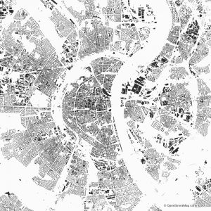 cologne Figure-ground diagram Schwarzplan