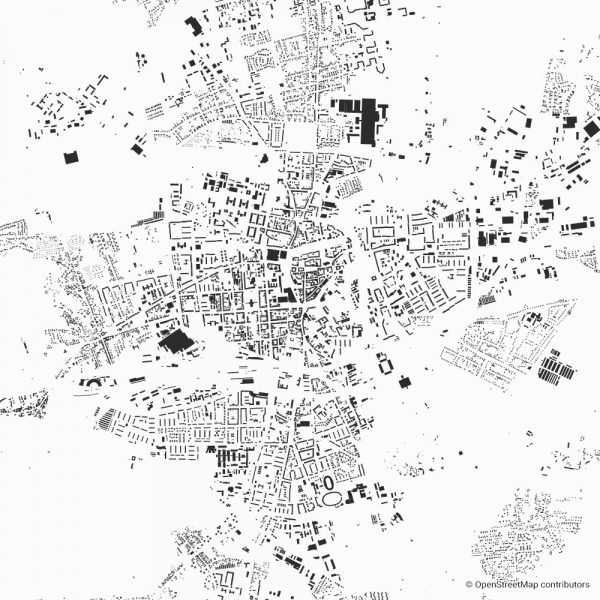 cottbus Figure-ground diagram Schwarzplan