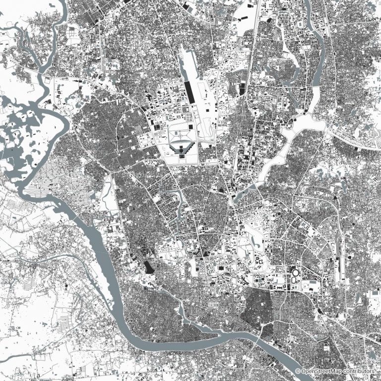 Dhaka figureground diagram & city map FIGUREGROUNDS