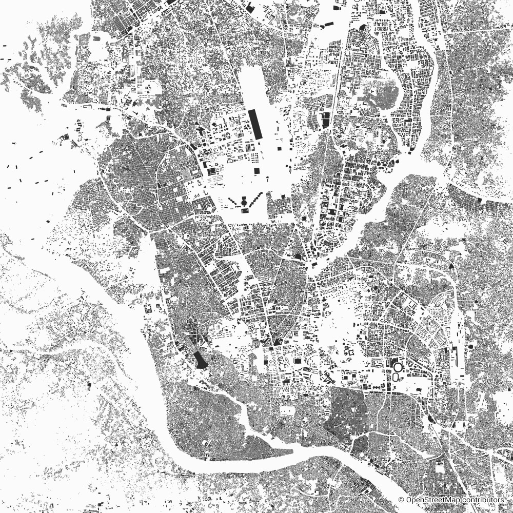 Dhaka figure-ground diagram & city map FIGUREGROUNDS