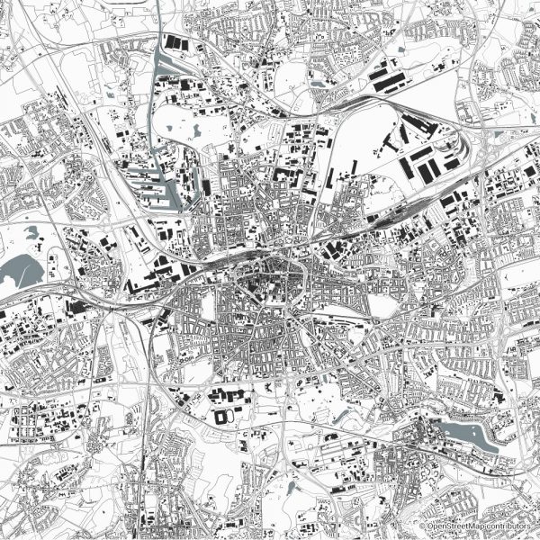 dortmund Figure-ground diagram Schwarzplan