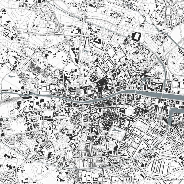 dublin Figure-ground diagram Schwarzplan