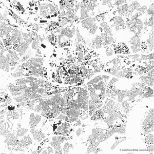 essen Figure-ground diagram Schwarzplan