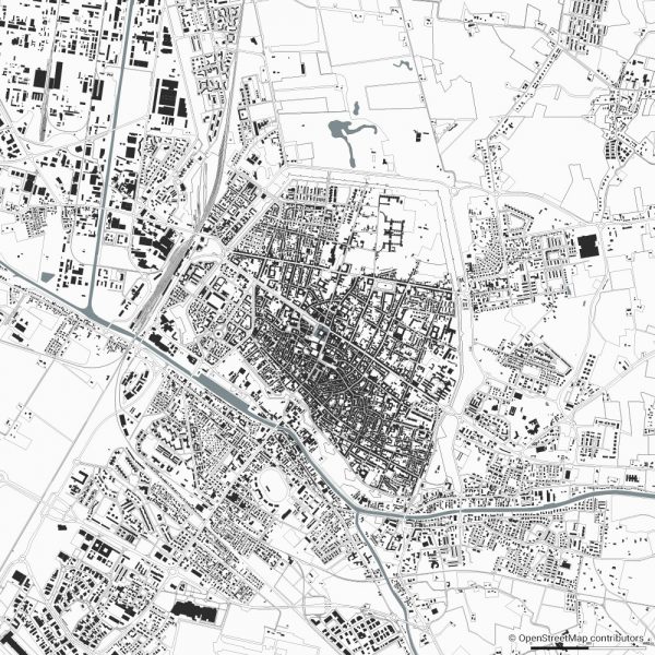 ferrara Figure-ground diagram Schwarzplan