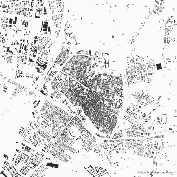 ferrara Figure-ground diagram Schwarzplan