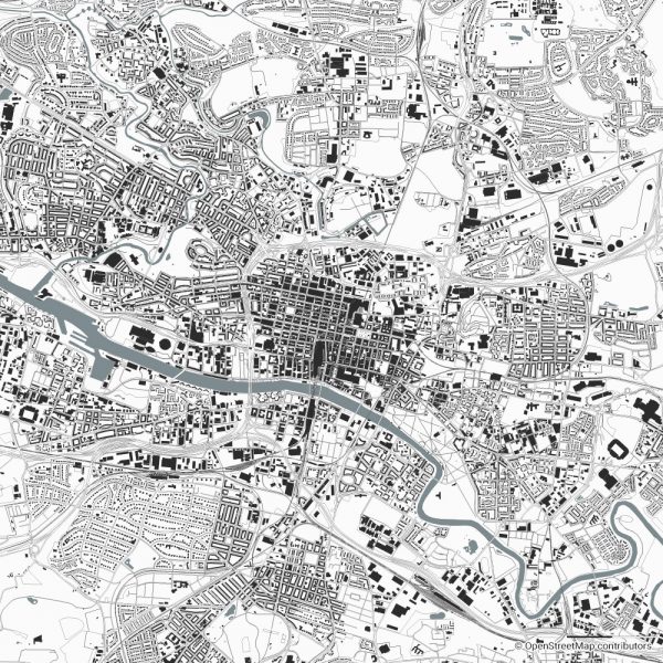 glasgow figure-ground diagram Schwarzplan