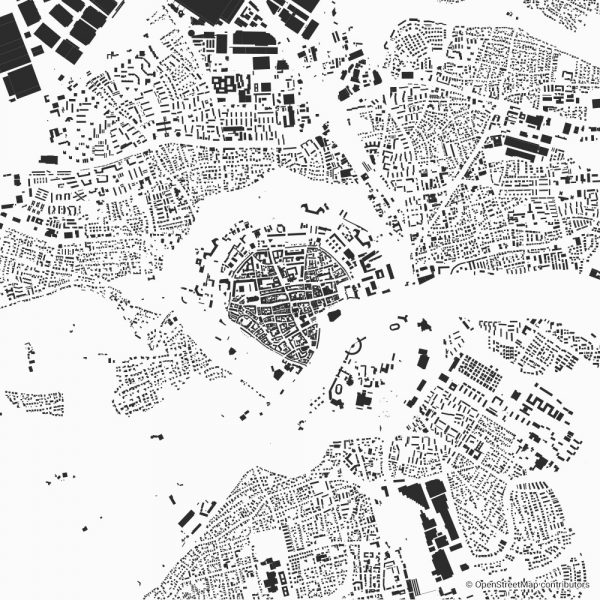 Ingolstadt figure-ground diagram & city map FIGUREGROUNDS
