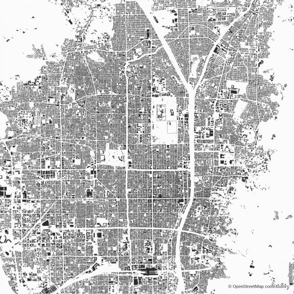 kyoto figure-ground diagram Schwarzplan