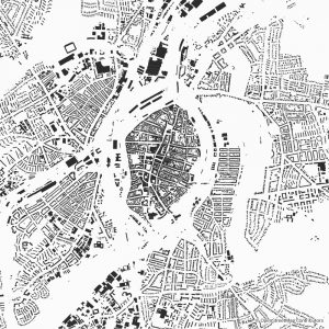 Lübeck figure-ground diagram Schwarzplan
