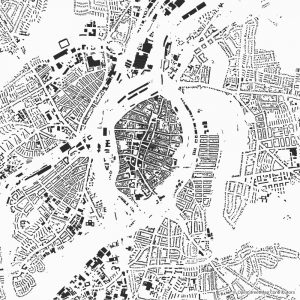 Lübeck figure-ground diagram Schwarzplan