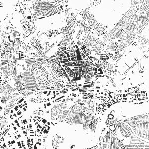 Nottingham figure-ground diagram Schwarzplan