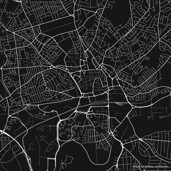 Nottingham figure-ground diagram Schwarzplan