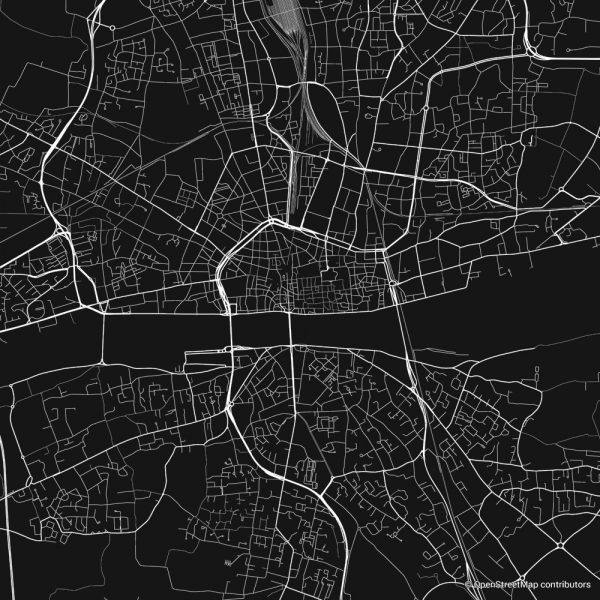orleans figure-ground diagram Schwarzplan