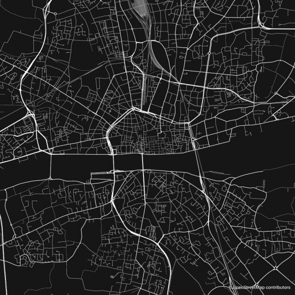 orleans figure-ground diagram Schwarzplan