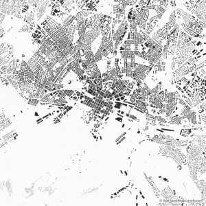 Oslo figure-ground diagram Schwarzplan