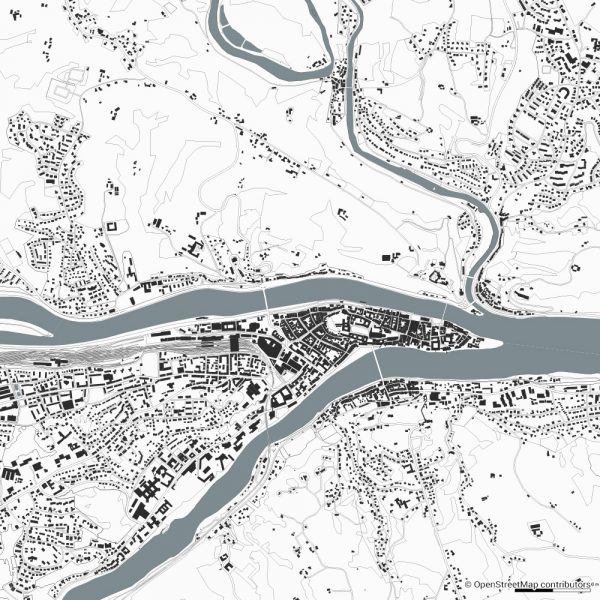 passau figure ground diagram Schwarzplan