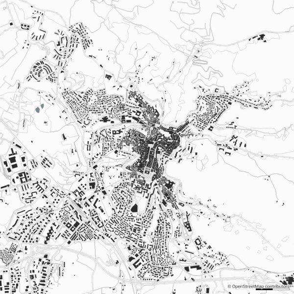 perugia figure ground diagram Schwarzplan