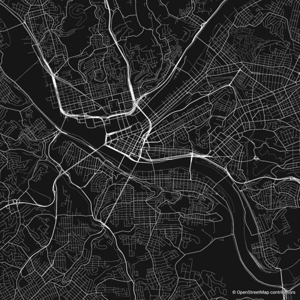 pittsburgh figure ground diagram Schwarzplan