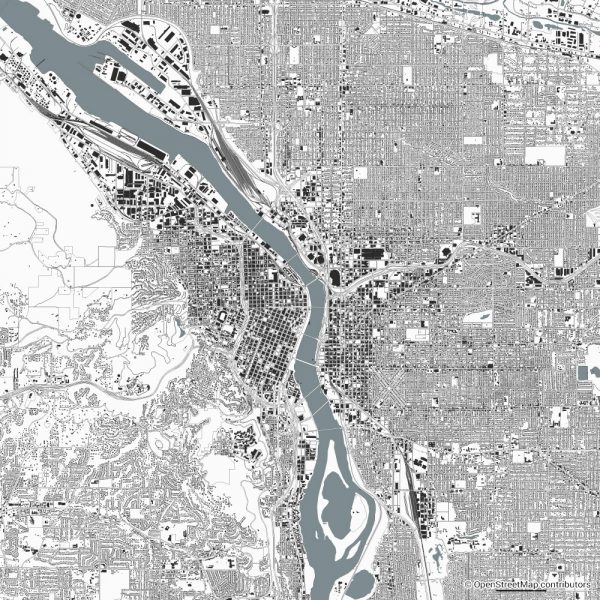 portland figure ground diagram Schwarzplan