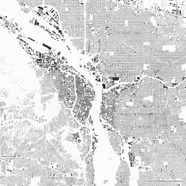 portland figure ground diagram Schwarzplan