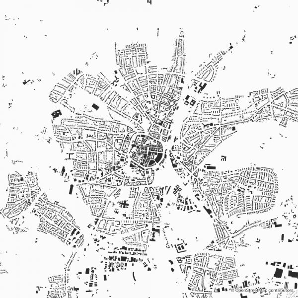 recklinghausen figure ground diagram Schwarzplan