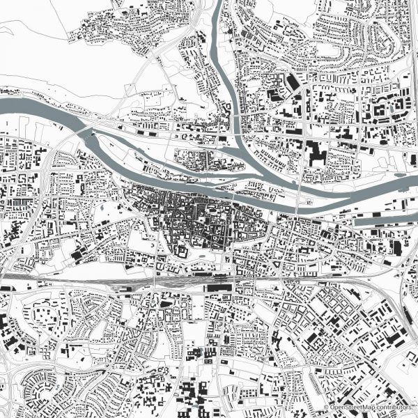 regensburg figure ground diagram Schwarzplan