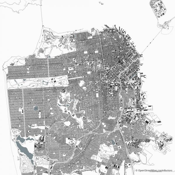 san francisco figure ground diagram Schwarzplan