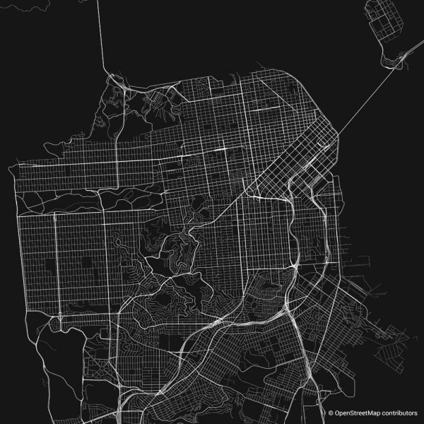 san francisco figure ground diagram Schwarzplan