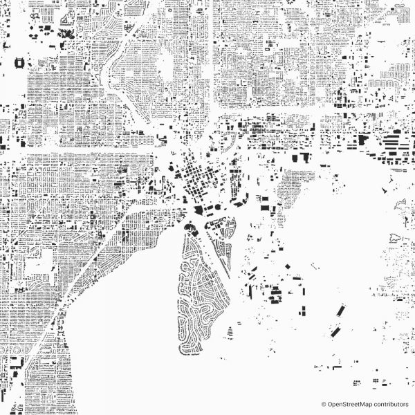 tampa figure ground diagram Schwarzplan