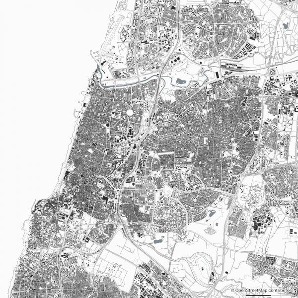 tel aviv figure ground diagram Schwarzplan