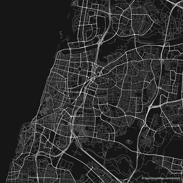 tel aviv figure ground diagram Schwarzplan