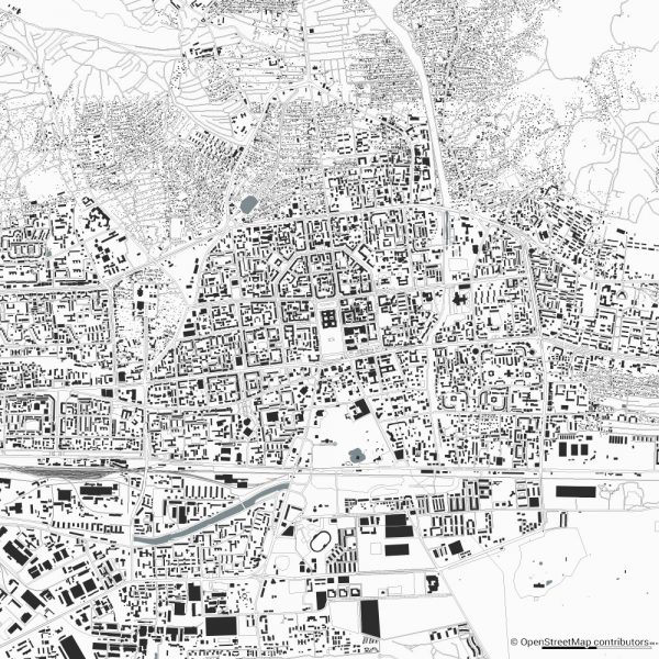 ulaanbaatar figure ground diagram Schwarzplan