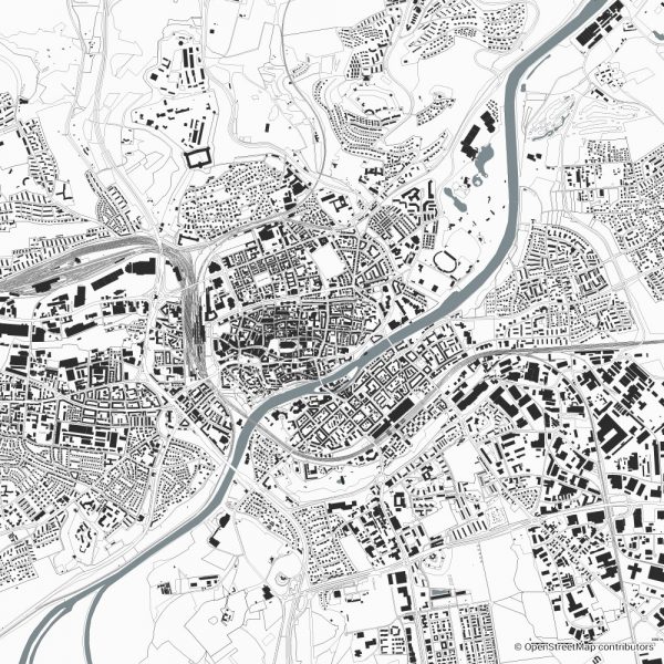 ulm figure ground diagram Schwarzplan