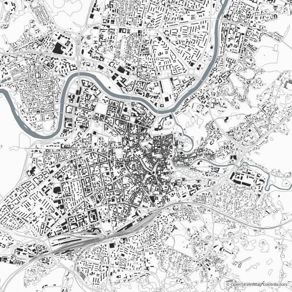 vilnius figure ground diagram Schwarzplan