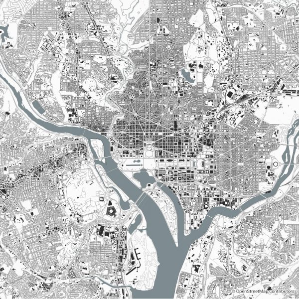 washington dc figure ground diagram Schwarzplan