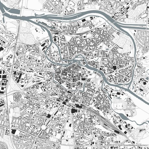 wroclaw figure ground diagram Schwarzplan