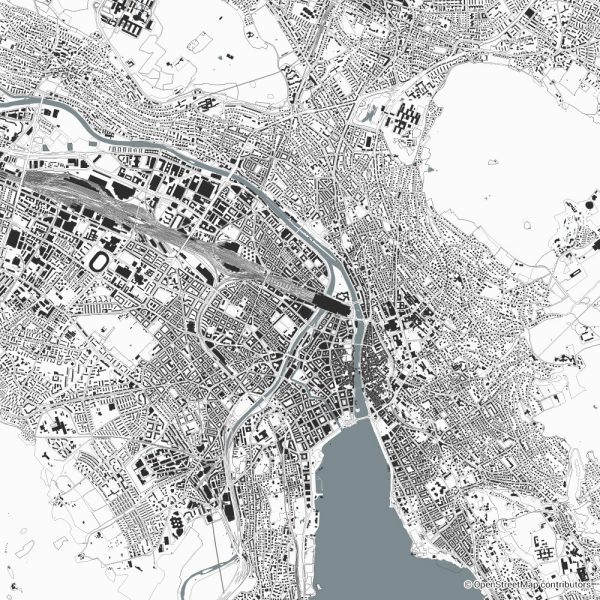 zurich figure ground diagram Schwarzplan